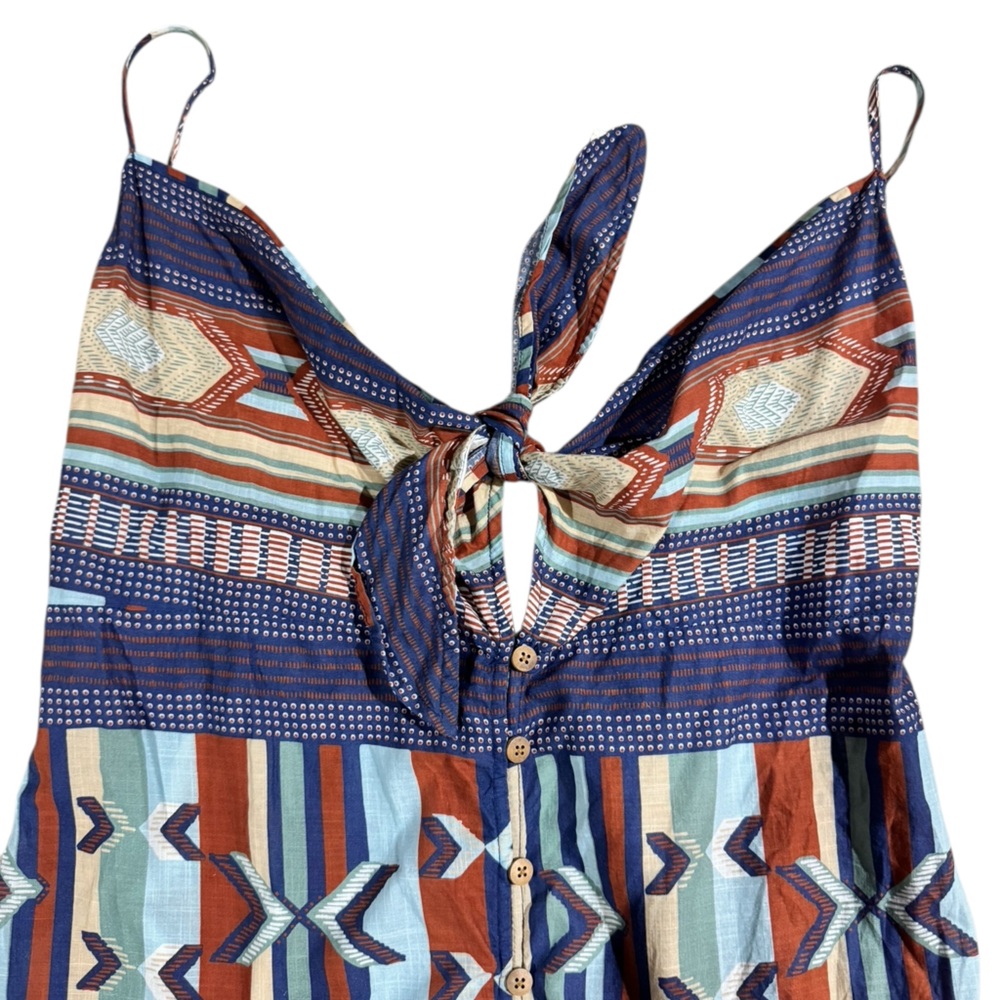 VERONICA BEARD Abilene knotted printed cotton midi dress - Picture 7 of 8